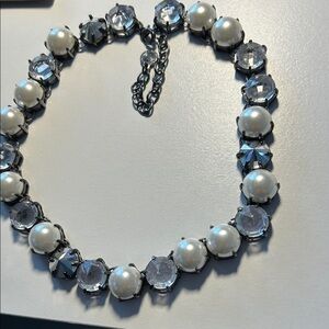 Crystal and pearl necklace by Graziano